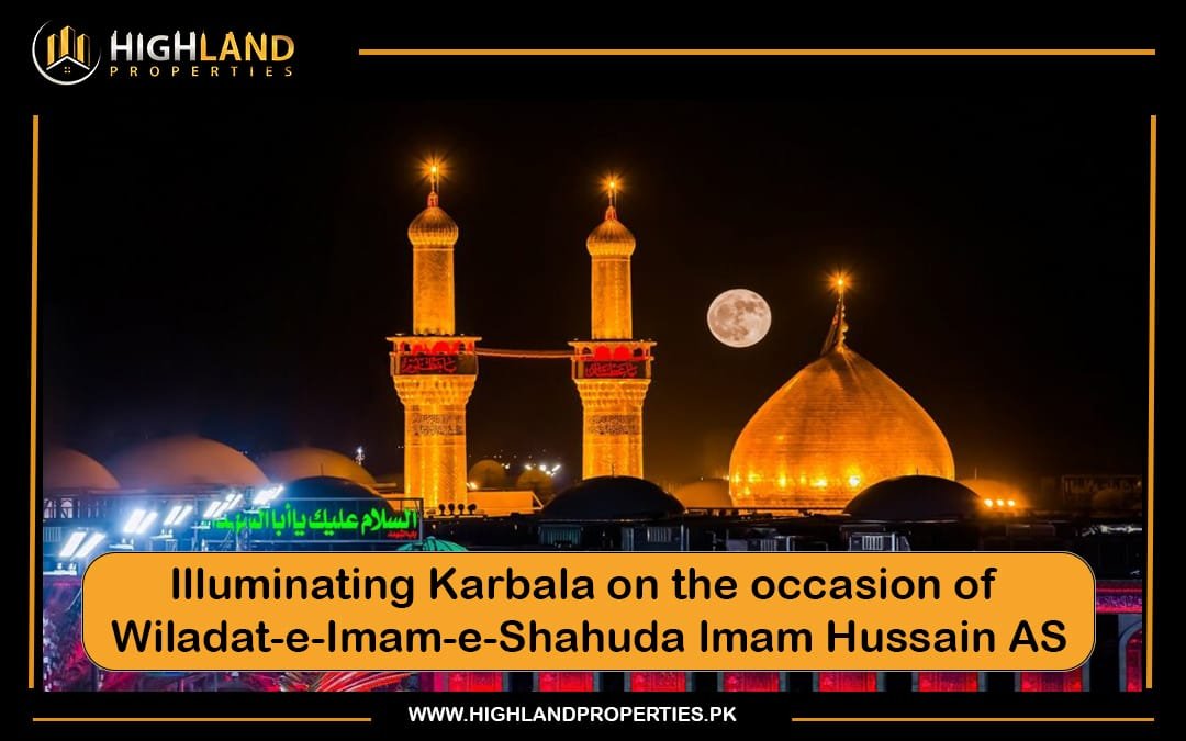 Illuminating Karbala on the occasion of Wiladat-e-Imam-e-Shahuda Imam Hussain AS