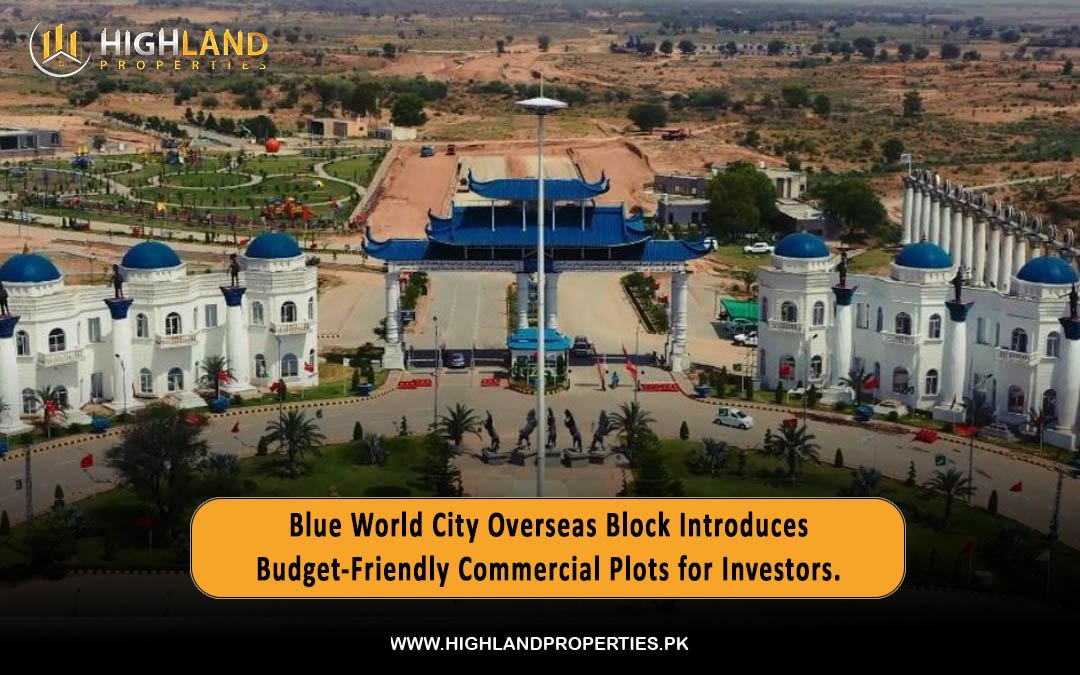 Blue World City Overseas Block Introduces Budget-Friendly Commercial Plots for Investors.